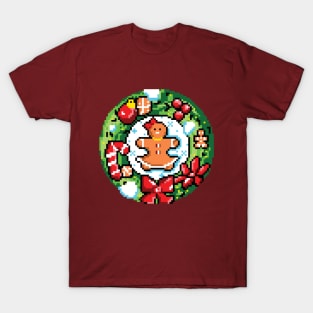 Pixel Art Christmas Gingerbread girl T-Shirt